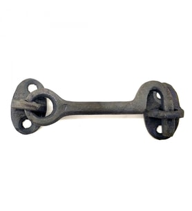 Antika Tarz Dekoratif Pirinç Çengeli - 8,5cm, Oksit