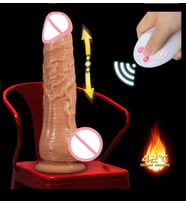 ETSMagaza Uzaktan kumanda teleskopik rotasyon gerçekçi yapay Penis vibratör yetişkin  oyuncakları