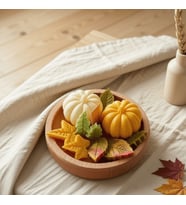 Balkabaklı Sonbahar Mumu El Yapımı Tarçın Vanilya Kokulu Pumpkin Spice Dekoratif Hediyelik Mum