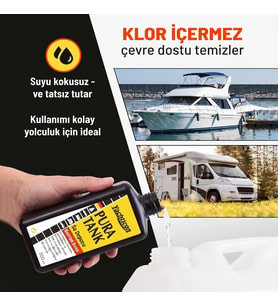 Yachticon - Pura Tank Depo Temizleyici (500 ml): Su Deponuzda Klora Gerek Kalmad