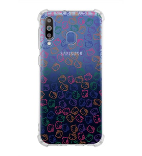 Samsung Galaxy M30  Köşe Korumalı Antişok Kapak Hello Kitty Tasarımlı Şeffaf Silikon Kılıf