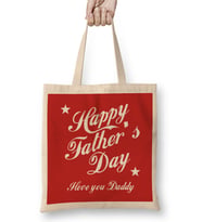 Fathers Day Happy Fathers Day I Love You Daddy Bez Çanta Uzun Saplı