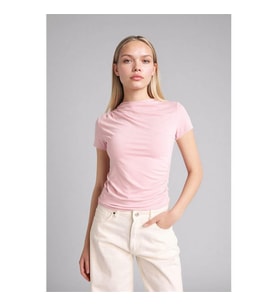 Defacto 26Y801003380 Pembe Kadın T-Shirt E7016AX/PN186