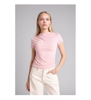 Defacto 26Y801003380 Pembe Kadın T-Shirt E7016AX/PN186