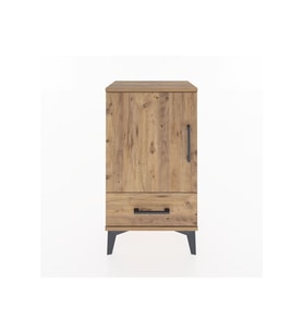 Arges Komodin 2 Raflı Tek Çekmeceli Tek Kapaklı 44x30x80 Çam-Çam
