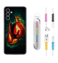 Samsung A23 A31 A32 A50 A51 A52 A53 A70 Kılıf Kablo Koruma Spiral Silikon Boks Eldiveni 1763