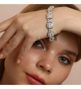 Madam Matmazel 925 Ayar Gümüş Elmas Model Baget Zirkon Taşlı Gümüş Bileklik, Kadın, Hediye