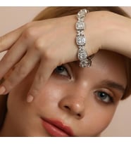 Madam Matmazel 925 Ayar Gümüş Elmas Model Baget Zirkon Taşlı Gümüş Bileklik, Kadın, Hediye