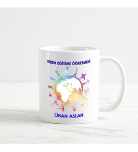 Kişiye Özel Beden Eğitimi Öğretmeni Beyaz Kupa Bardak (2. Tasarım)