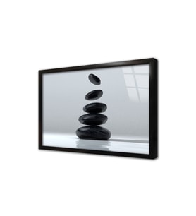 Spa Taşları Çerçeveli Cam Tablo