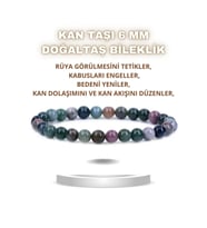 Nelleovana Kan Taşı Doğal Taş Bileklik 6 Mm ( Zarif, Ince ) ( Sezgileri Kuvvetlendirir, )