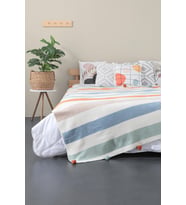 Battaniye Ponponlu Özel Çantalı 150x200 cm Pamme Turuncu