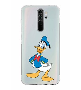 Xiaomi Redmi Note 8 Pro  Kamera Korumalı Kapak Donald Duck Tasarımlı Şeffaf  Kılıf