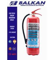 6 KG TOZLU YANGIN SÖNDÜRME CİHAZI (Kırmızı-Sarı-Siyah-Beyaz)