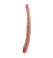 Fastieshop King Boy Ultra Gerçekçi Çift Başlı Dildo - 36 cm (Ten)