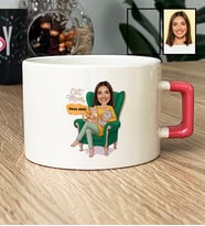 Kişiye Özel Karikatürlü Cat Mom Kedi Annesi Lüks Fincan Anneler Günü Hediyesi