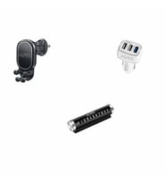 AURIS Araç İçi 3’lü Set – Telefon Tutucu + Çift USB Araç Şarj Cihazı + Park Numaratör