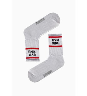 Gym King Yazılı Desenli Renkli Spor Çorap