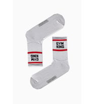Gym King Yazılı Desenli Renkli Spor Çorap