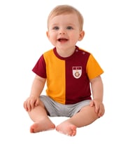 Galatasaray Orjinal Metin Oktay %100 Pamuklu Bebek T-shirt (Sarı-Kırmızı)