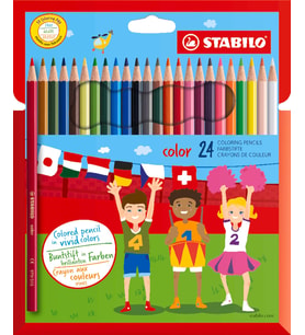 Stabilo Color - Kuru Boya Kalemi - 24'Lü Paket - 4 Neon Renk Dahil Çeşitli Renkler