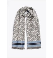 Tommy Hilfiger TH MONOPLAY JACQUARD SCARF Kadın mavi Şal AW0AW16856DW6
