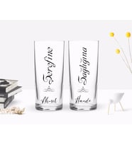 BK Gift Kişiye Özel Renkli Baskılı Şerefine Sağlığına Tasarımlı İkili Rakı Bardağı Seti-1 (Beyaz)