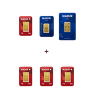Nadir Gold 24 Ayar 16,5 Gram Altın (1 Ad 10 Gram Altın + 1 Ad 2,5 Gram Altın + 4 Ad 1 Gram Altın )