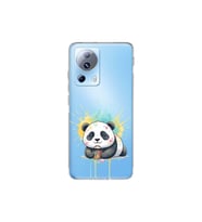 Xiaomi Mi 13 Lite ile Uyumlu Splash Panda Tasarımlı Şeffaf Silikon Kılıf