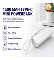 4500 mAh LİGHTNİNG Girişli Taşınabilir Mini Taşınabilir Hızlı Şarj Taşınabilir Şarj Cihazı