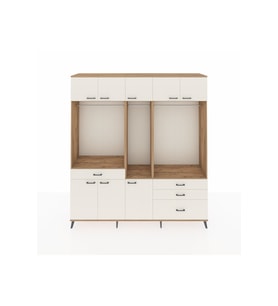 Hyperion Gardrop 8 Raflı 4 Çekmeceli 3 Askılı 220x44x243 Çam-Aytaşı/Aytaşı