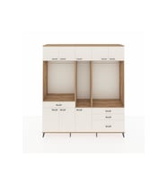 Hyperion Gardrop 8 Raflı 4 Çekmeceli 3 Askılı 220x44x243 Çam-Aytaşı/Aytaşı