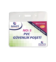Mapi Kart Poşeti Yatay Güvenlik 85x115 MM Şeffaf (100 Lü Paket)