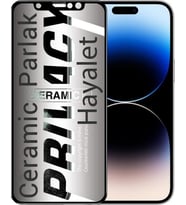 Apple Uyumlu   iPhone 14 Pro Max Hayalet Ekran Koruyucu Parlak Seramik Gizli