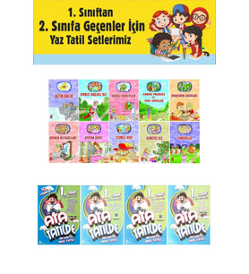 1.Sınıftan 2.Sınıfa Geçenler İçin Ata Tatilde +10 lu Hikaye Seti 8