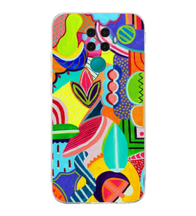 PrintiFy Huawei Mate 30 Lite ile Uyumlu Retro Color 6  Kamera Korumalı Şeffaf  Kılıf