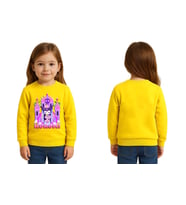 Unisex Kuromi Baskılı Çocuk Swaetshirt 3 İplik Şardonlu (Sarı)