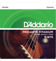 D'Addario EJ87S EJ Serisi Ukulele Tel Seti (Soprano - Titanyum)