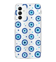 PrintiFy Galaxy M23 ile Uyumlu 1mm Slim Fit Nazar Boncuğu 1 Baskılı Şeffaf  Kılıf