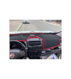 2013+ Modellerine Uygun Fiat Doblo Torpido Koruma Halısı Kenar Renk Kırmızı