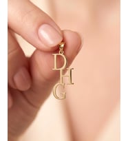 Monogram Üç Harfli 14 Ayar Altın Kolye Ucu