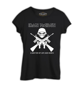 Iron Maiden - A Matter of Life and Death Siyah Kadın Tshirt