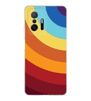 Xiaomi  Mi 11T Pro  Kamera Korumalı Kapak Renk Cümbüşü Tasarımlı Şeffaf  Kılıf