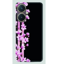 Vivo Y27 Kılıf Desenli Silikon Pink Flowers 3 1393