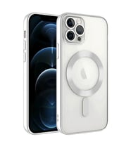 Mey İthalat® iPhone 13 Pro Kılıf Kross Magneticsafe Kapak - Gümüş
