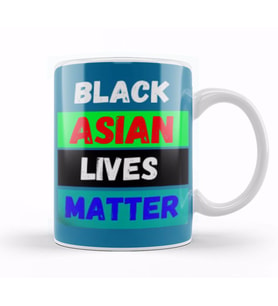 Black Asian Lives MATTER Stop AAPI Hate Kupa Bardak Porselen