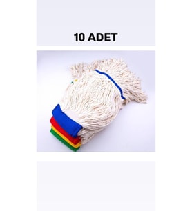 Islak Saçaklı Temizlik Arabası 350 gr Dar Mop Yedeği 10 ADET