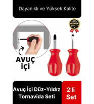 Özel Üretim Kaliteli Dayanıklı Ergonomik Tadilat Vidalama Avuç İçi Düz Yıldız 2'li Tornavida Seti