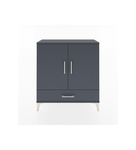 Arges Şifonyer 3 Raflı Tek Çekmeceli 2 Kapaklı 88x30x96 Antrasit-Antrasit