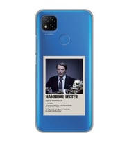 Redmi 9C / Redmi 10A Uyumlu Hannibal Lecter Minimalist Poster Desenli Şeffaf Telefon Kılıfı
